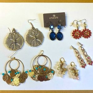 6 Pairs of Dangle Boutique Earrings